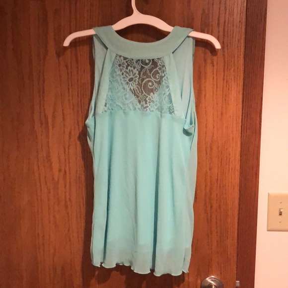 Mint Ruffled Blouse - Picture 2 of 3